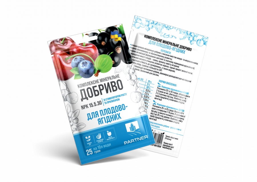 Добриво PARTNER MINI для плодово-ягідних кущів 25 г